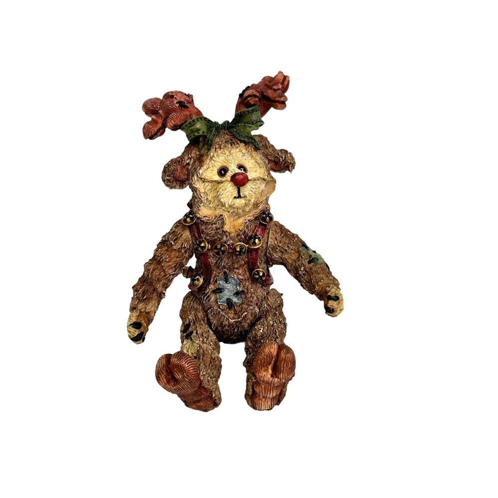 Boyds Bears Resin Ivy Mooselbeary Figurine Christmas Shoebox Figurine Bear